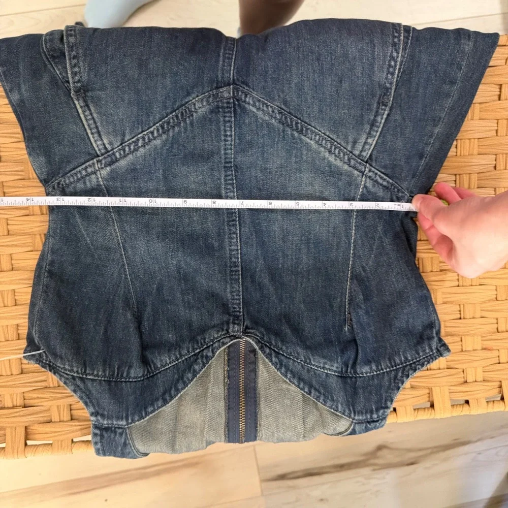 Free People We The Free Match Point Denim Jumpsuit Dark Wash XS‎ Overalls Boho